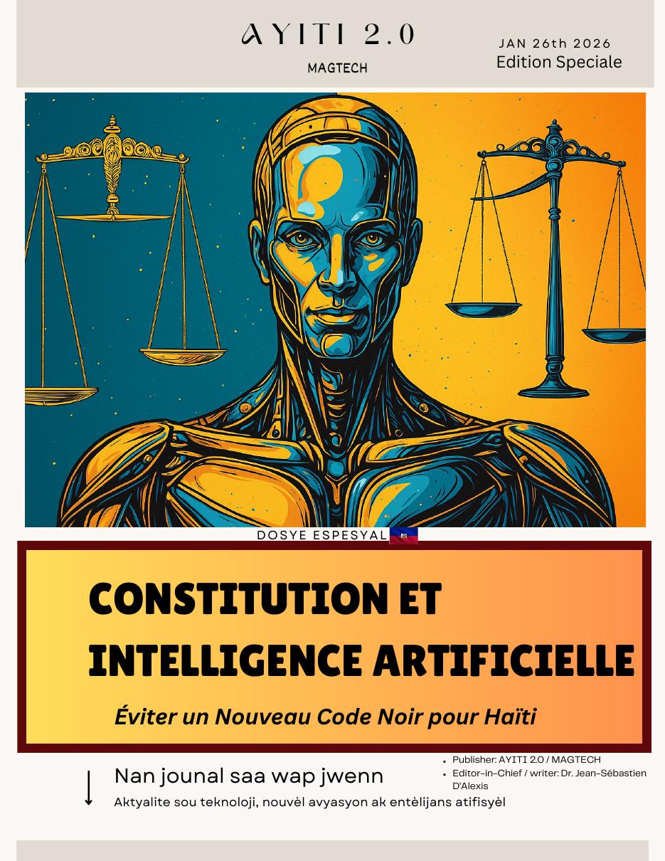Couverture — Constitution et Intelligence Artificielle. Éviter un Nouveau Code Noir pour Haïti